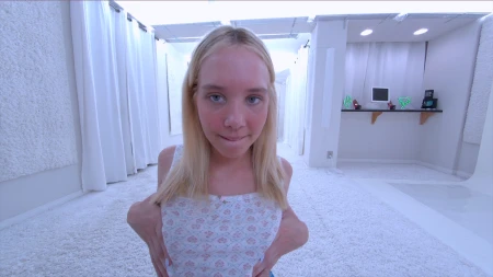 Thumbnail video 'Hot Blonde Teen Strips For You in The White Studio'