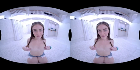 Thumbnail video 'Hot Brunette Teen Strips For You in The White Studio'