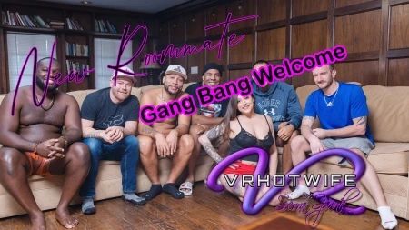 Thumbnail video 'A Gang Bang Welcome by Her New Roommates'