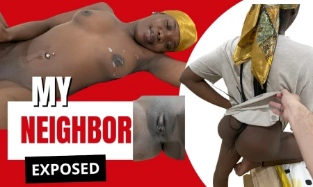 Thumbnail video 'My 18+ Ebony Neighbor Exposes Herself & Takes It Hard'