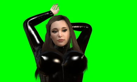 Thumbnail video 'Shiny Busty Latex Girl Rides You – POV Cowgirl (Passthrough)'