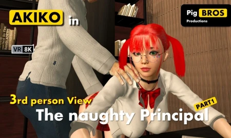 Thumbnail video 'Akiko - The Naughty Principal - Part 1 - 8k - 3rd Person View'