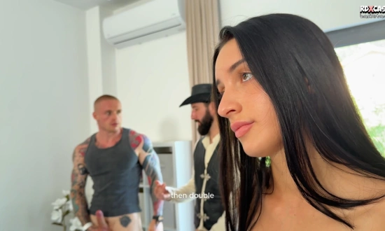 Thumbnail video 'Shy Eva Tender Gets Her Ass and Pussy Destroyed in Hard Double Penetration on the Porn Set! Bts Dirty Talk!'