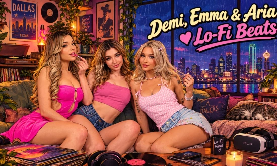 Thumbnail video 'Demi Hawks & Emma Rosie & Aria Valencia Loves Lo Fi Beats (Vr Porn Music Mix By Fap Vr)'