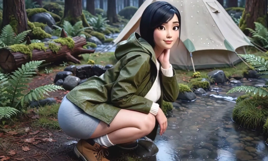 Thumbnail video 'Pov Camping 3D Cgi — She Runs The Rainy Tent, Full Film (Mira)'