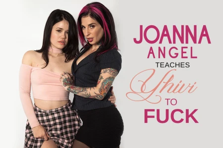 Thumbnail video 'Joanna Angel Teaches Yhivi To Fuck - All Holes Covered'