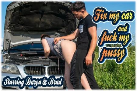 Thumbnail video 'Darya & Brad - Fix My Car And Fuck My Pussy'