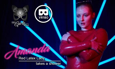 Thumbnail video 'Red Latex Lady Takes A Shower'